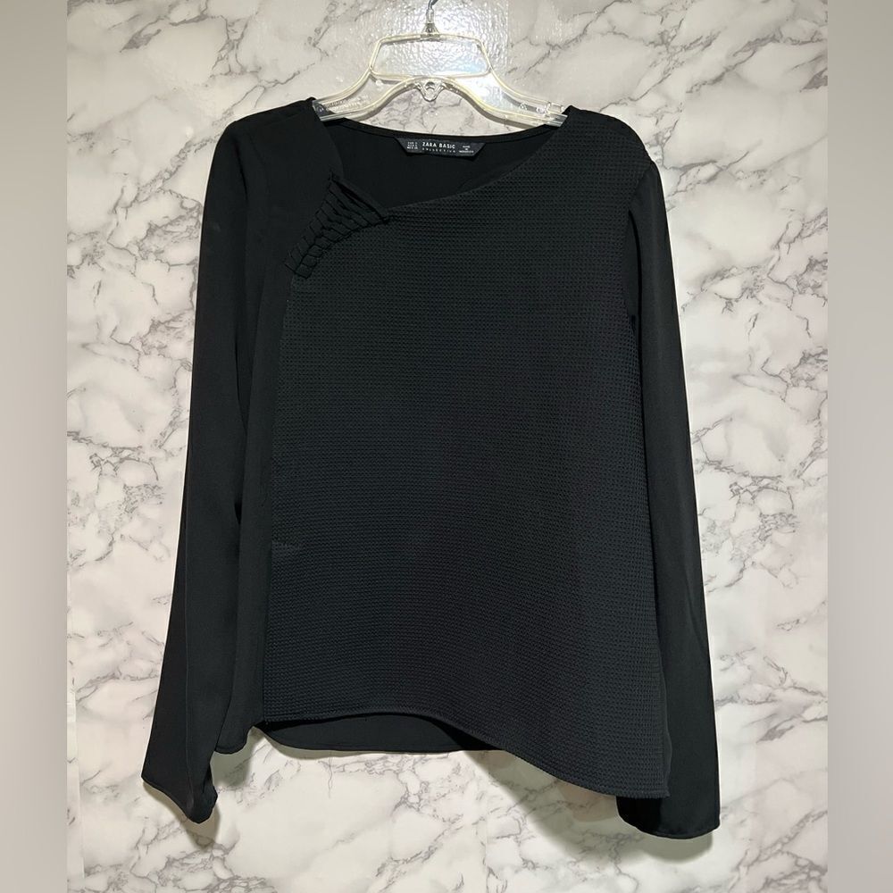 Zara Basic Collection Side Lace-up Blouse